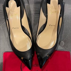 Christian Louboutin Air Chance 70 pat/sue/calf black